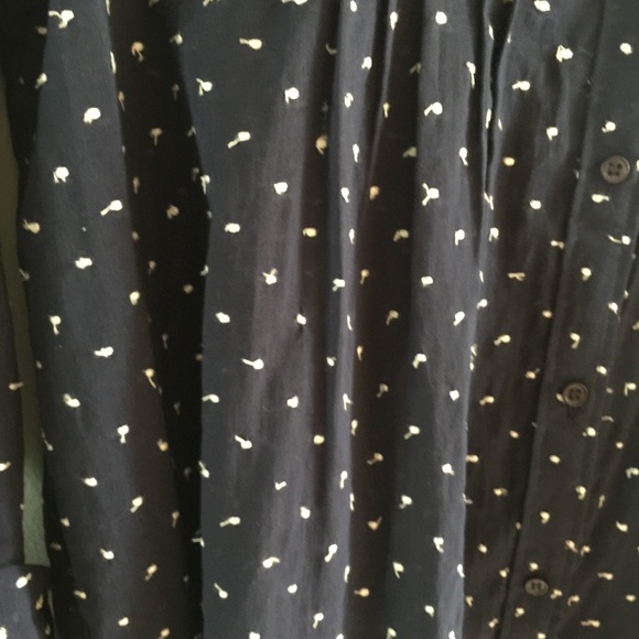 🌱J O I E || Textured Polka Dot Popover Blouse - Picture 5 of 8